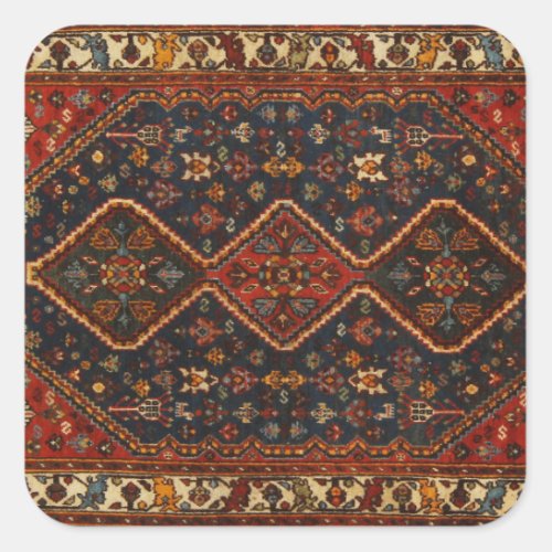 Oriental Antique Persian Turkish Carpet Rug Square Sticker