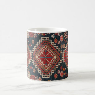 Oriental Antique Persian Turkish  Karbistan Carpet Coffee Mug