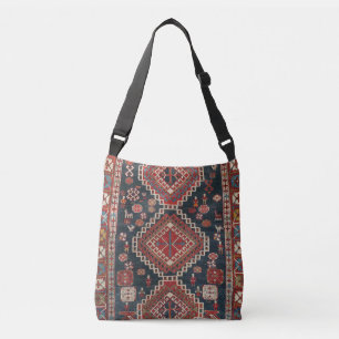 Oriental Antique Persian Turkish  Karbistan Carpet Crossbody Bag