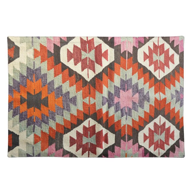 Oriental Antique Persian Turkish Kilim Carpet Cloth Placemat (Front)
