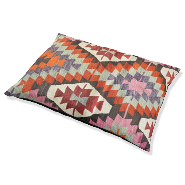 Oriental Antique Persian Turkish Kilim Carpet Pet Bed (Angled)
