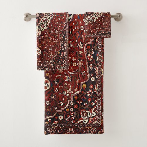 Oriental Antique Persian Turkish Rug Bath Towel Set