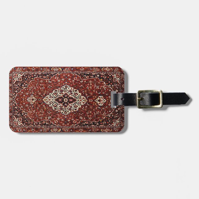 Oriental Antique Persian Turkish Rug Luggage Tag (Front Horizontal)