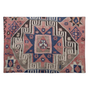 Oriental Antique Red Kilim Rug Cloth Placemat