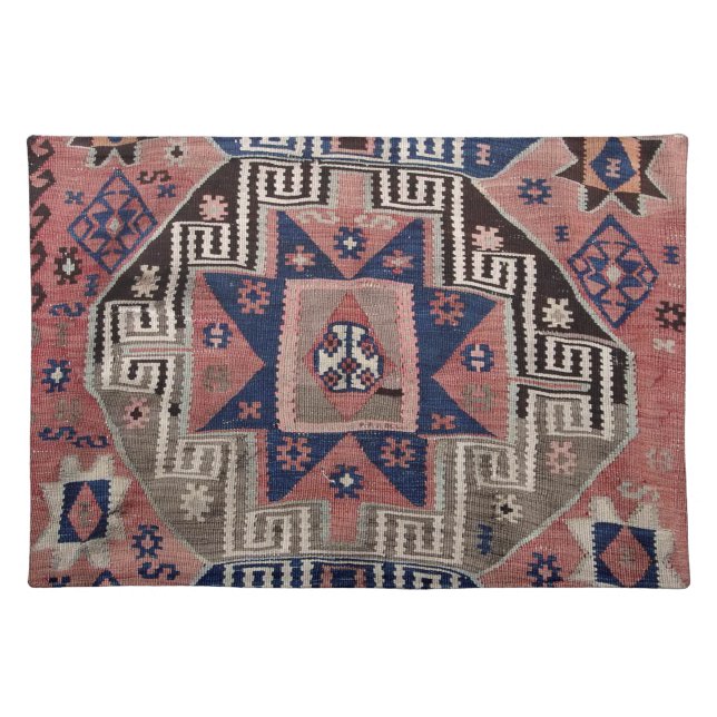 Oriental Antique Red Kilim Rug  Cloth Placemat (Front)