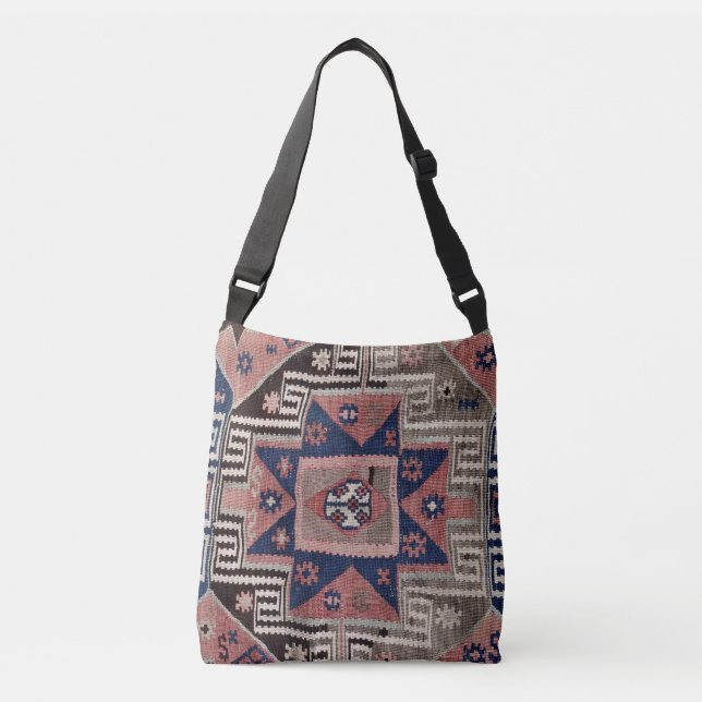 Oriental Antique Red Kilim Rug   Crossbody Bag (Front)