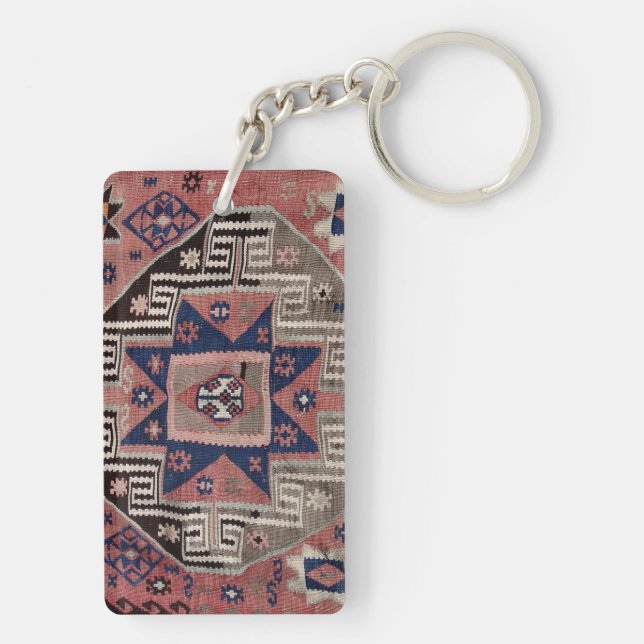 Oriental Antique Red Kilim Rug    Keychain (Back)