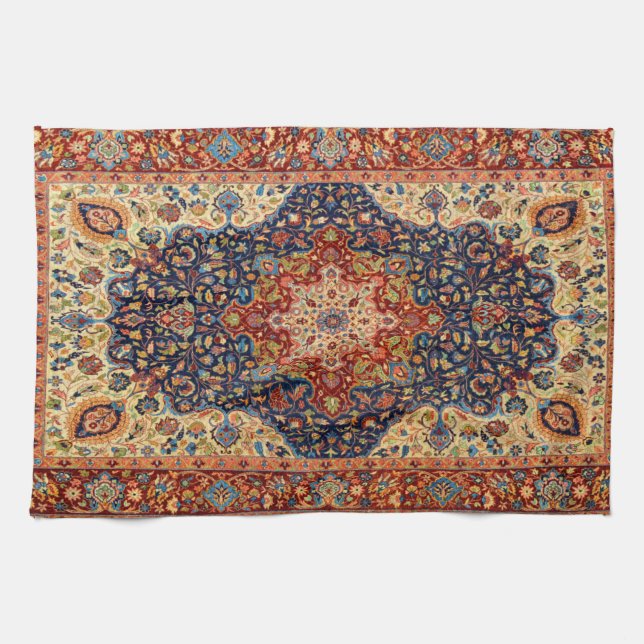 Oriental Antique Turkis Carpet Pattern Kitchen Towel (Horizontal)