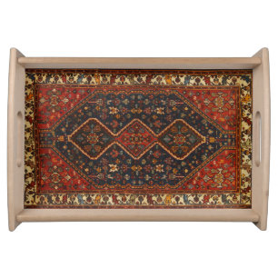 Oriental Antique Turkish Persian Carpet Rug Serving Tray