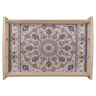 Oriental Antique Turkish Persian Rug Carpet Serving Tray