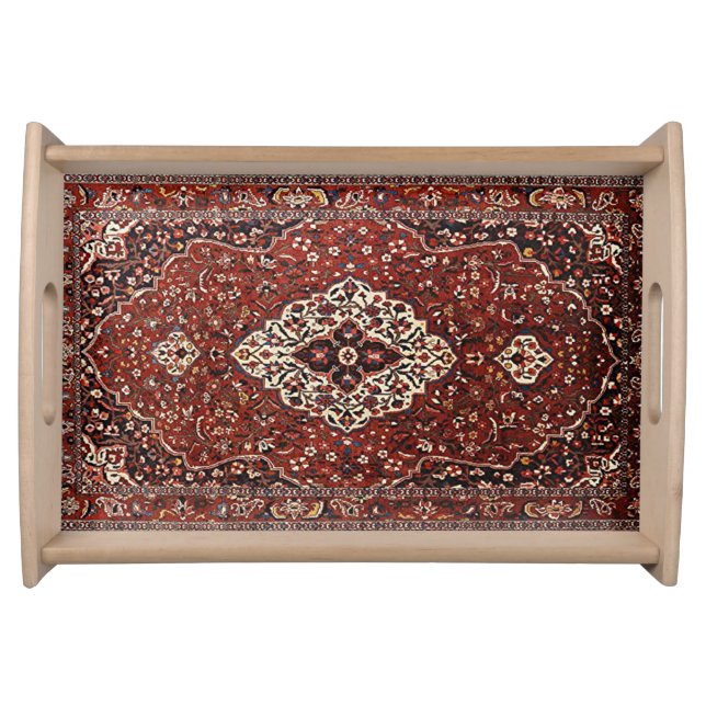 Oriental Antique Turkish Persian Rug Serving Tray (Front)
