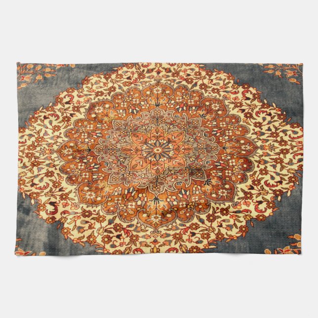 Oriental Antique Turkish Persian Texture Kitchen Towel (Horizontal)