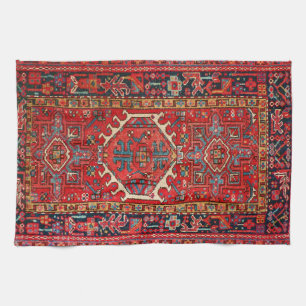 Oriental Antique Turkish Red Carpet Kitchen Towel