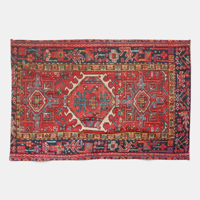 Oriental Antique Turkish Red Carpet Kitchen Towel (Horizontal)