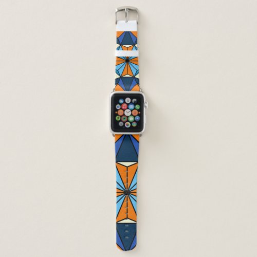 Oriental Arabic Geometric Seamless Pattern Apple Watch Band