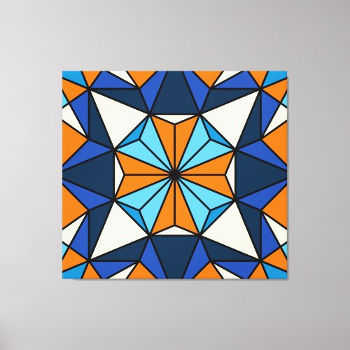 Oriental Arabic Geometric Seamless Pattern Canvas Print