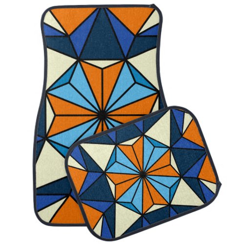 Oriental Arabic Geometric Seamless Pattern Car Floor Mat