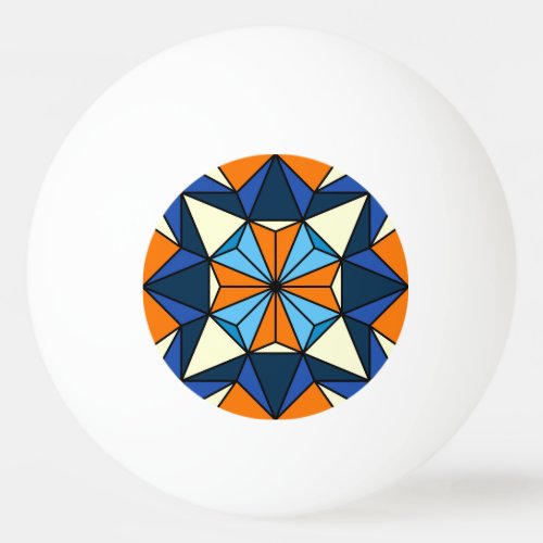 Oriental Arabic Geometric Seamless Pattern Ping Pong Ball