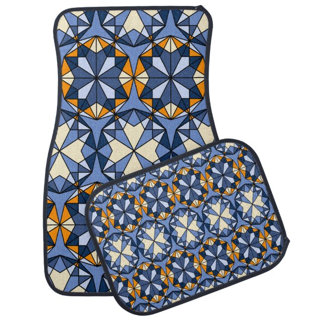 Oriental arabic ornament seamless pattern car floor mat (Set)