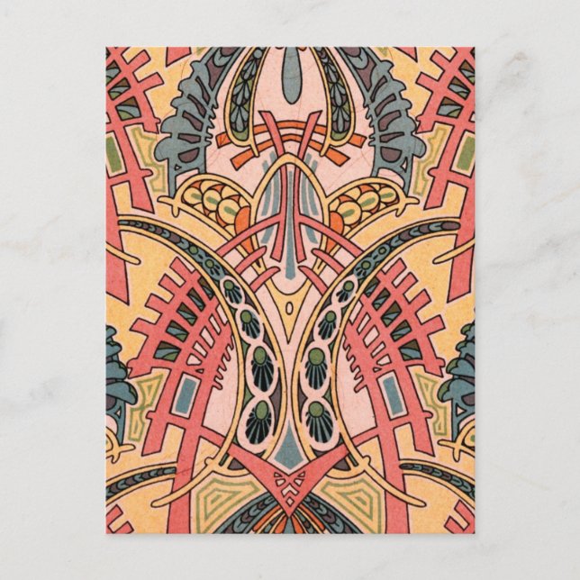 Oriental Art Nouveau Postcard (Front)