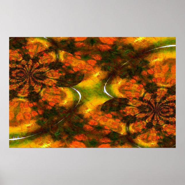 Oriental Asian Abstract Painting Art Print Poster (Front)