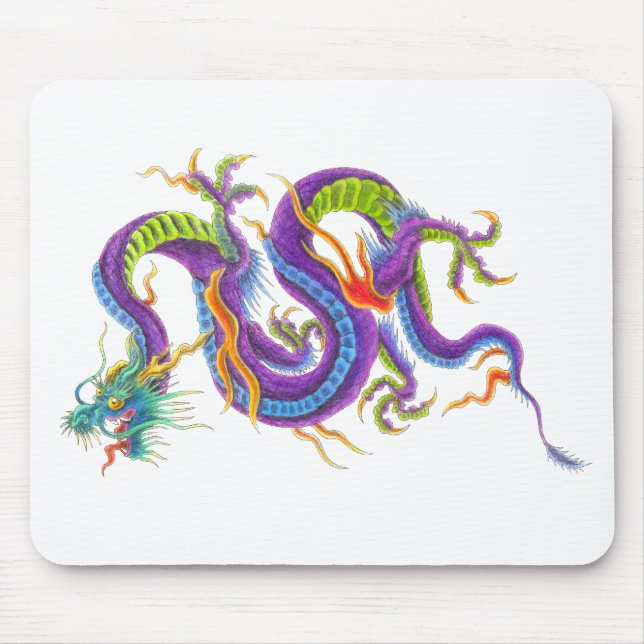 Oriental Asian Dragon Tattoo Mouse pad (Front)