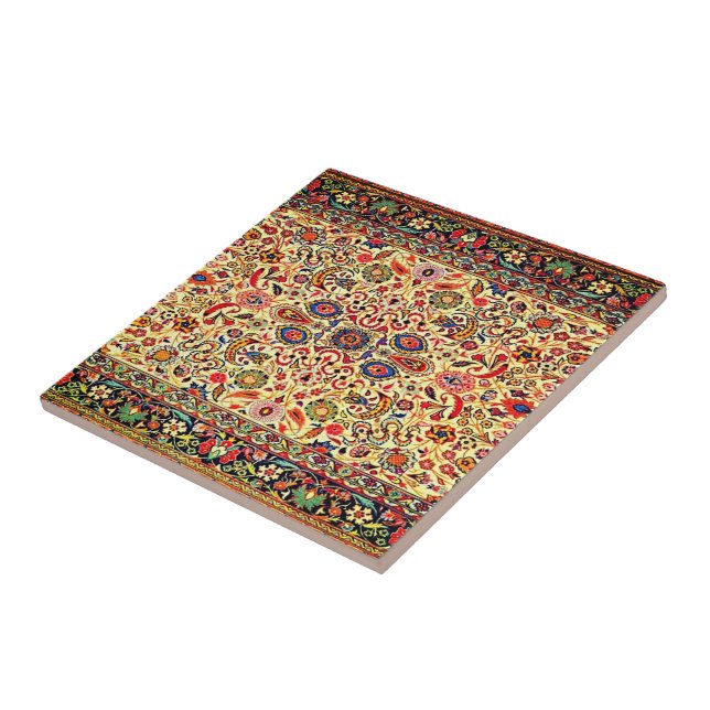 Oriental Azirbedyan Antique Kilim Rug Ceramic Tile (Side)