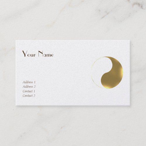 Oriental balance  _  grunge goldenwhite business card