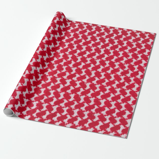 Oriental, bedouin like background. Arab keffiyah p Wrapping Paper (Unrolled)