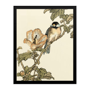 Oriental Bird Perched on Branch Acrylic Print