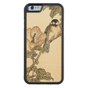 Oriental Bird Perched on Branch Carved Maple iPhone 6 Bumper Case