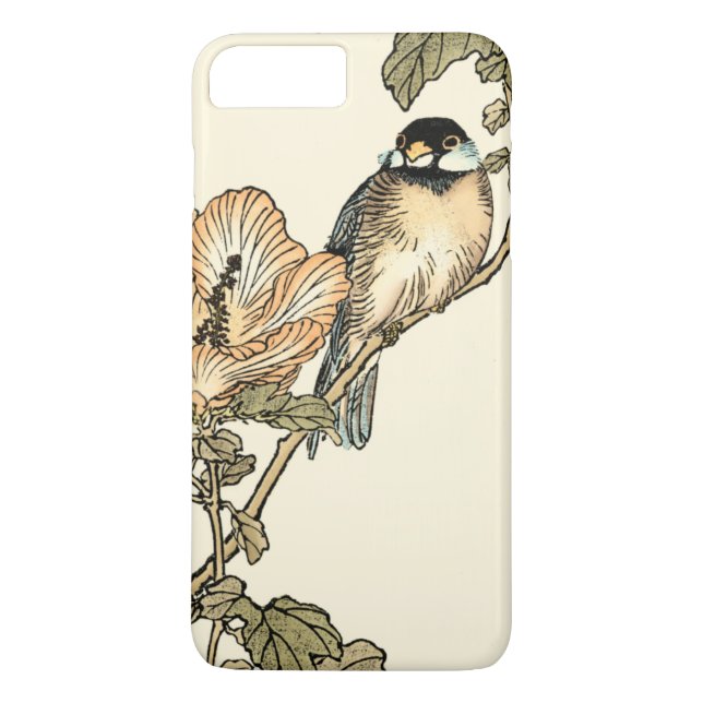 Oriental Bird Perched on Branch Case-Mate iPhone Case (Back)