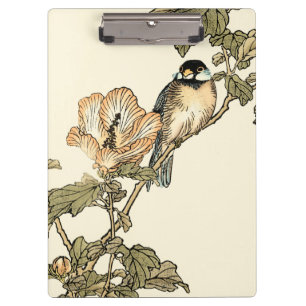 Oriental Bird Perched on Branch Clipboard