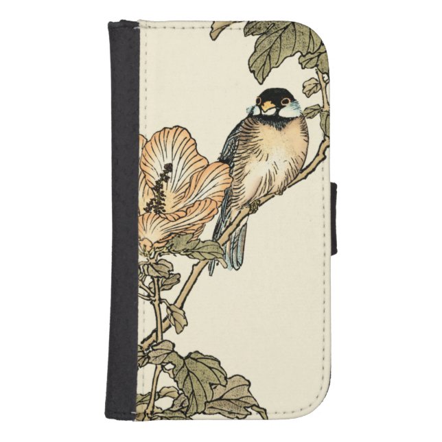 Oriental Bird Perched on Branch Samsung Galaxy Wallet Case (Front)