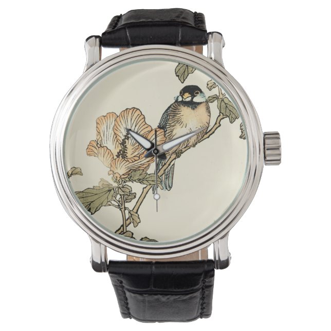 Oriental Bird Perched on Branch Watch (Front)