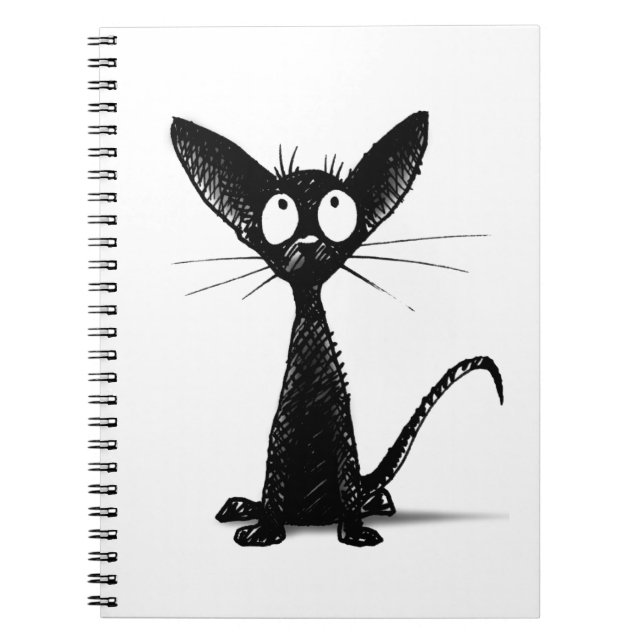 Oriental Black Cat Notebook (Front)