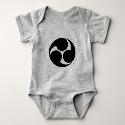 Oriental Black Kobayakawa Japan Mon Art Baby Bodysuit