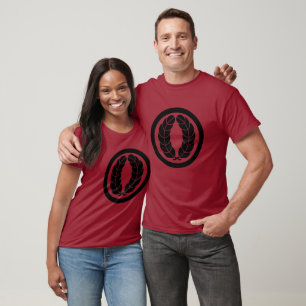 Oriental Black Nakagawa Japan Kamon Mon Art T-Shirt