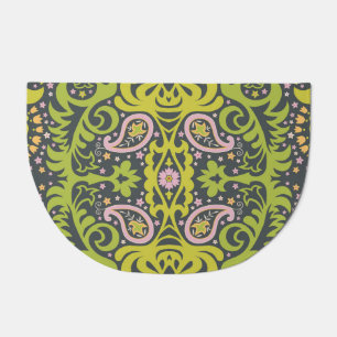 Oriental Bliss: Paisley Floral Pattern Doormat