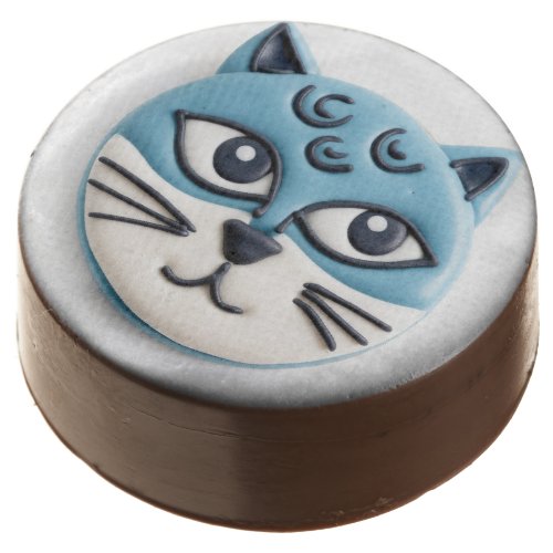 Oriental Blue Cat 3D Inspired Chocolate Covered Oreo