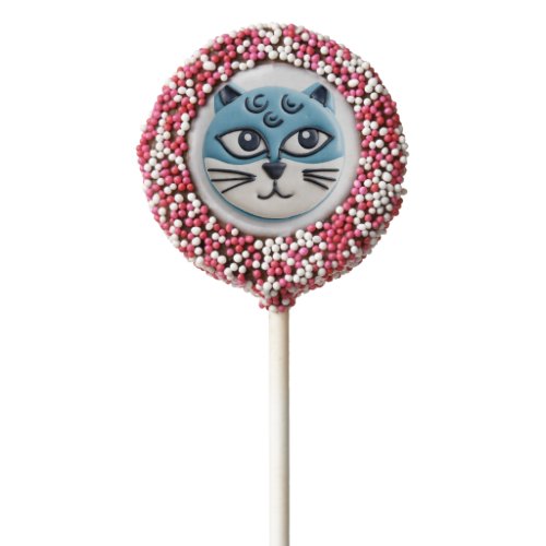 Oriental Blue Cat 3D Inspired Chocolate Covered Oreo Pop