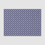 Oriental Blue Interlocking Circles Geometric Tissue Paper