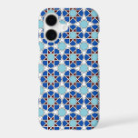 Oriental Blue White Moroccan Geometric Pattern iPhone 17 Case