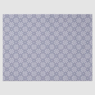 Oriental Blue White Moroccan Geometric Pattern Tissue Paper