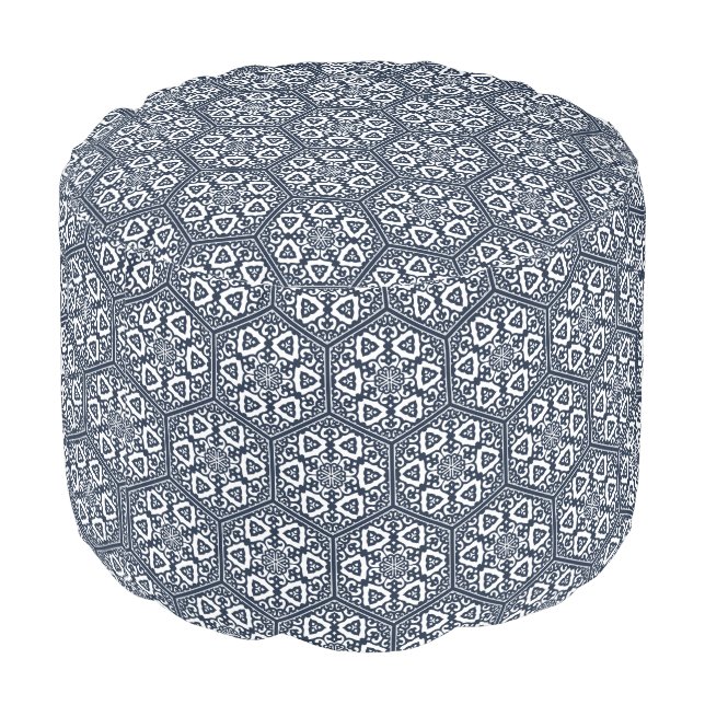 Oriental Blue White Ottoman Turkish Tracery Art (Angled Back)