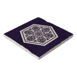 Oriental Blue White Ottoman Turkish Tracery Art