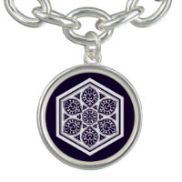 Oriental Blue White Turkish Rosette Geometric Art