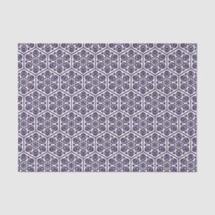Oriental Blue White Turkish Rosette Geometric Art Tissue Paper