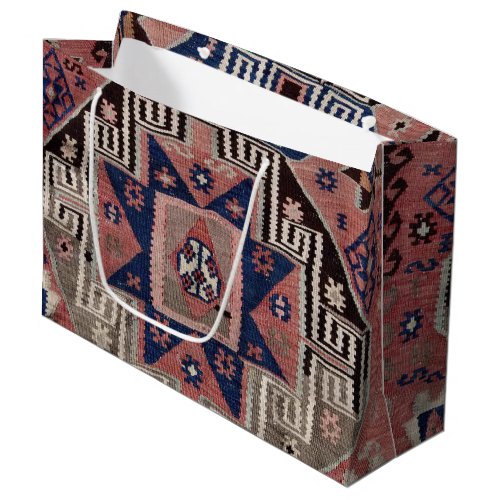 Oriental Carpet Red Rug Killim Large Gift Bag