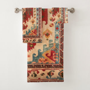 Oriental Carpet Rug Bath Towel Set